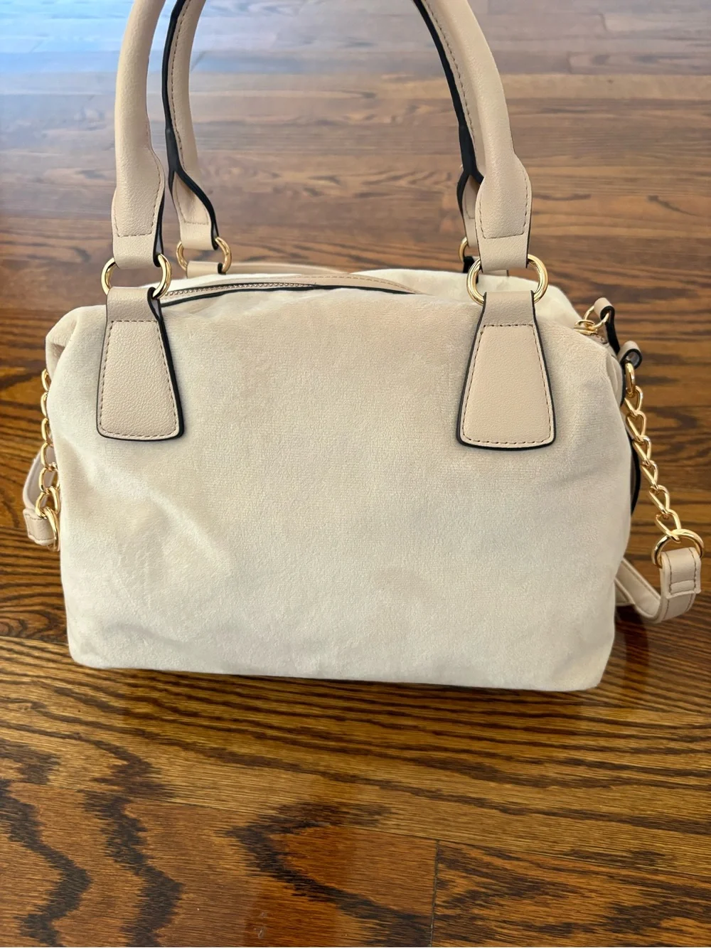 Juicy Couture Cream Logo Satchel Bag